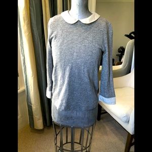 J Crew Tee with Collar, Sleeve Trim
